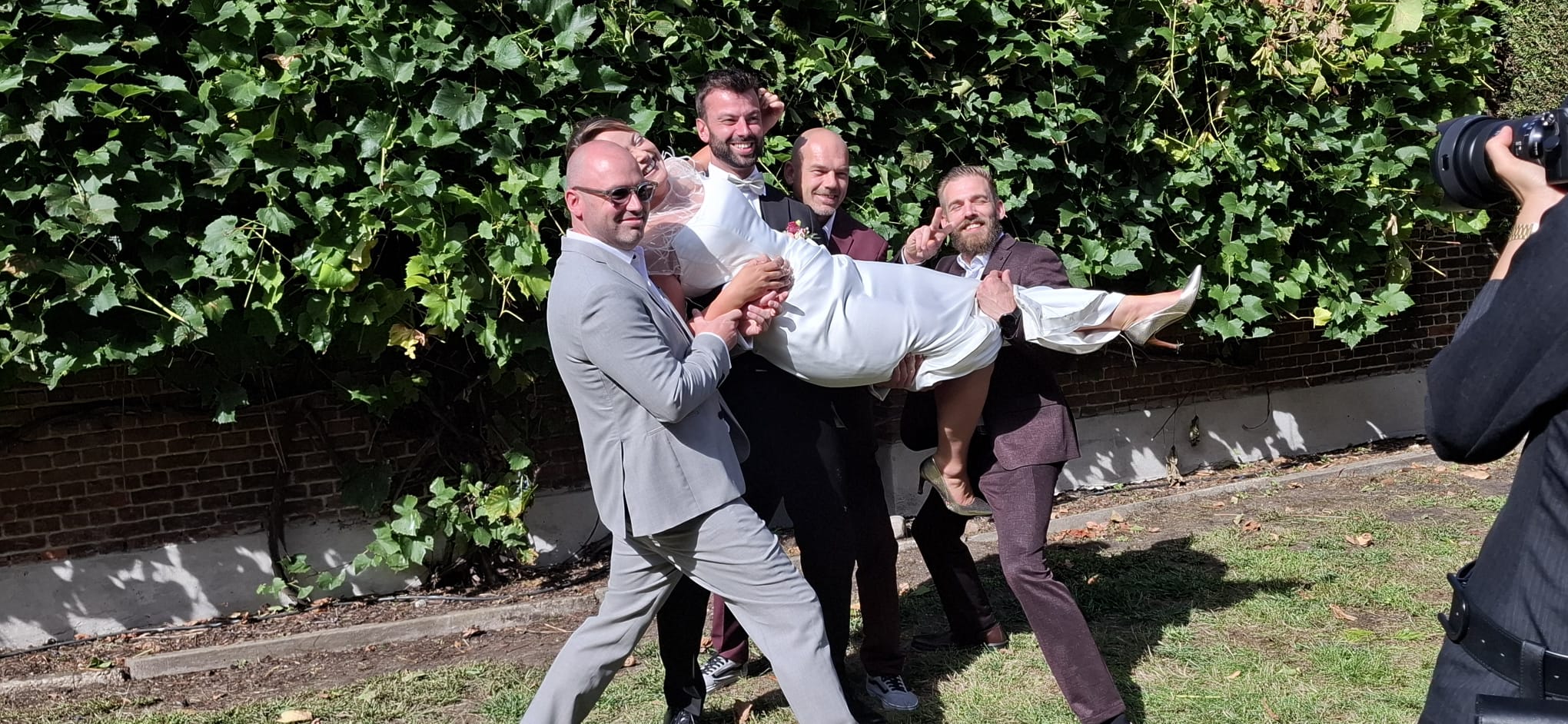 Sander tijdens onze trouwdag